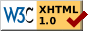 Valid XHTML 1.0 Transitional logo