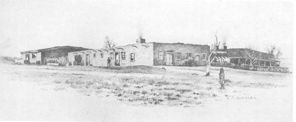 E. A. Burbank Timeline Image - Hubbell Store Barn Sheep Corral and Residence