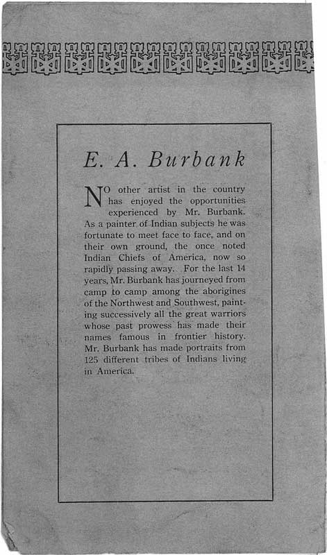 E. A. Burbank Timeline Image - 1910 Exhibition